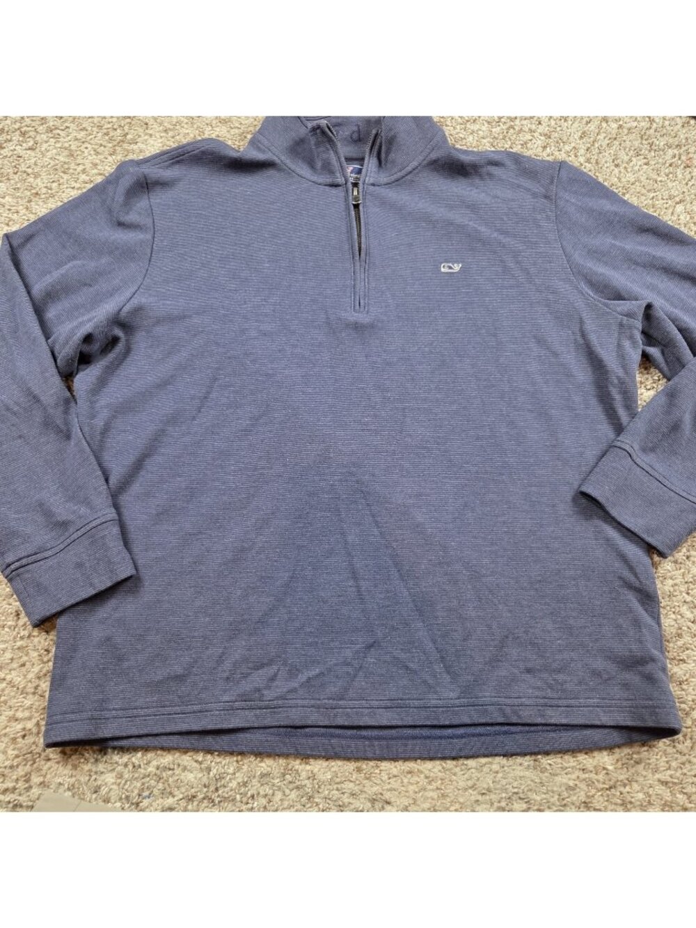 Vineyard Vines Pullover Mens XL Blue Blue 1/4 Zip Long Sleeve